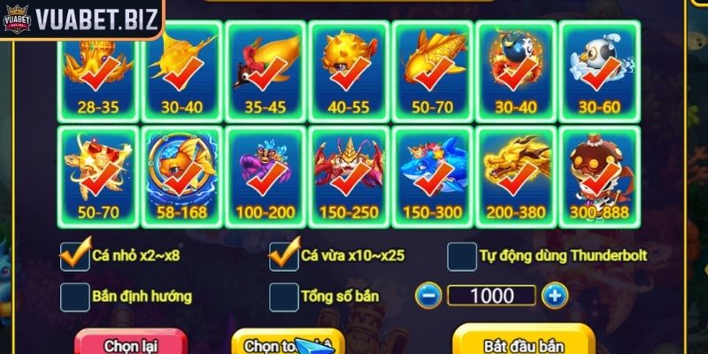 TP Bắn Cá Dễ Dàng – Khám phá Chiến Thuật Săn Boss Hiệu Quả 2 Kho vũ khí đa dạng đặc biệt